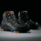 uvex 2 safety boots 65032 S3 SRC Black Leather Upper With Orange Detail. PU Sole. eets ESD Requirements. Lifestyle image  protexU