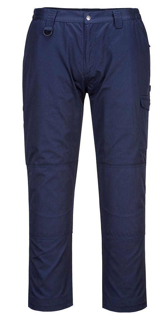 Portwest Super Worker Trousers. Navy. Adjustable Leg Length. protexU