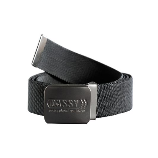 DASSY Saturnus Adjustable Work Belt Black, Metal Buckle, protexU