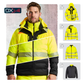 Orange Portwest Hi Vis Safety 4-in-1 Jacket with reflective stripes. from protexU