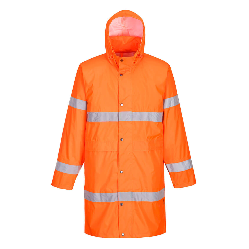 Long Length Hi Vis Raincoat Orange Portwest. protexU