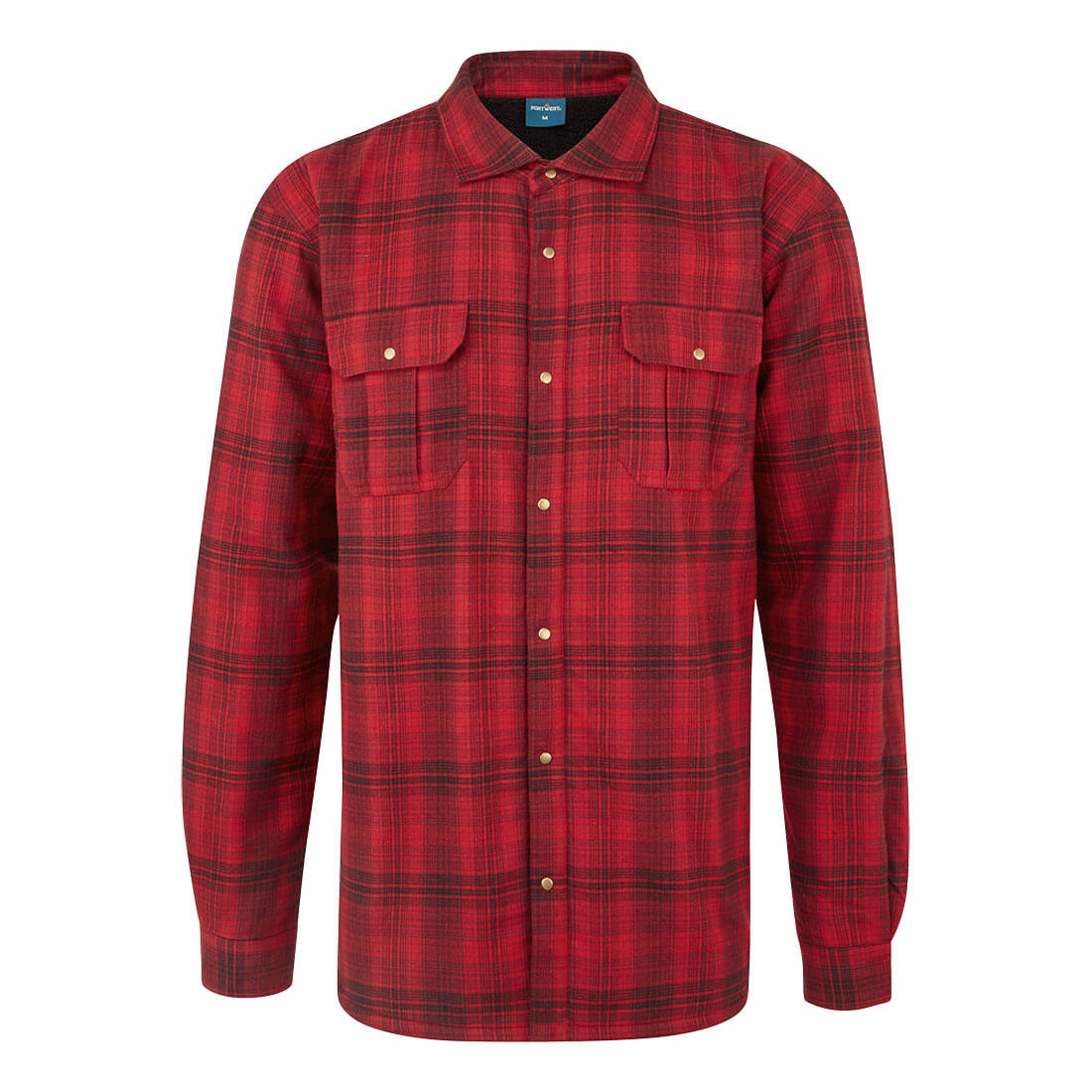 Portwest Sherpa Lined Check Shirt - Red