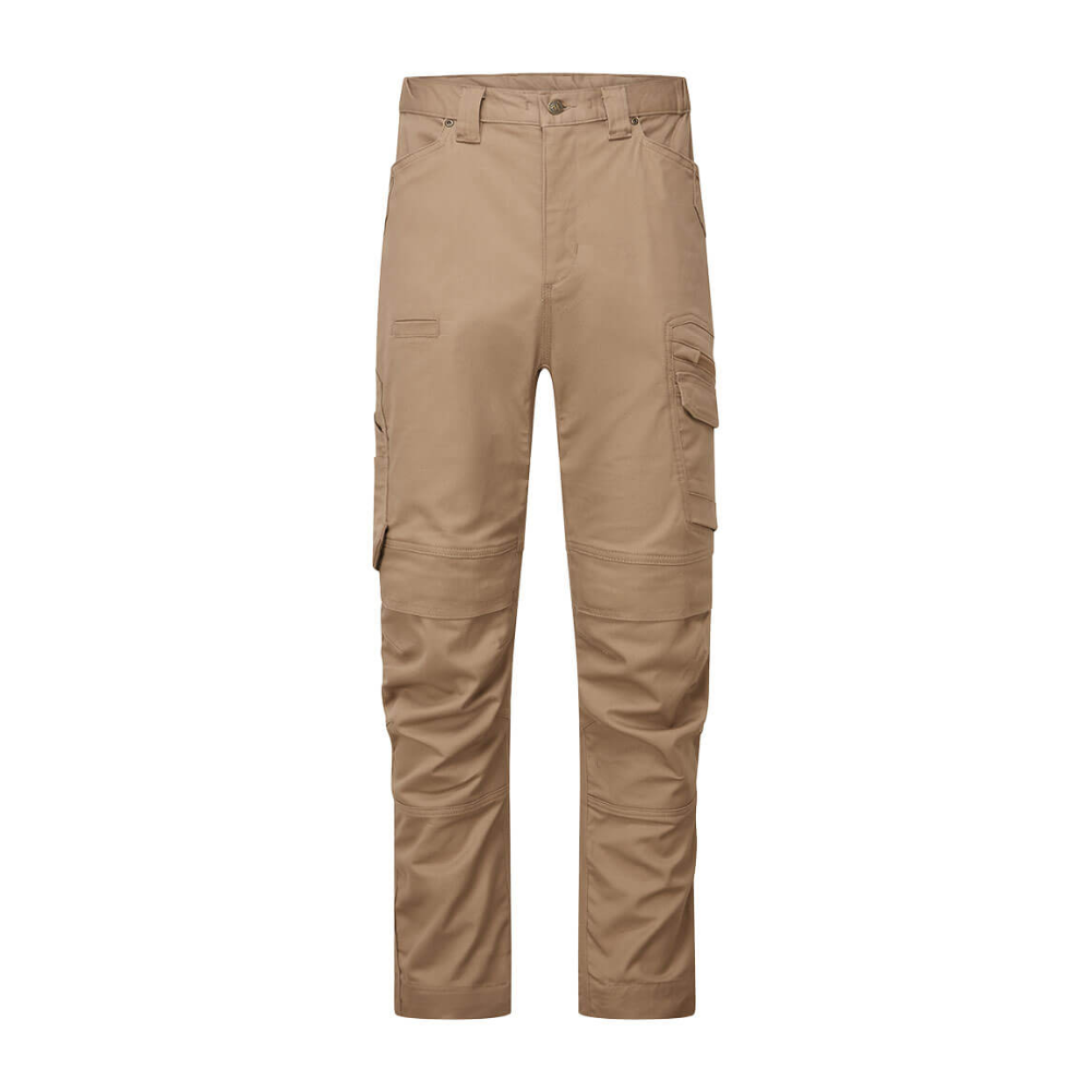 Tan cargo work trousers from Portwest at protexU. Beige work trousers. Brown cargo trousers