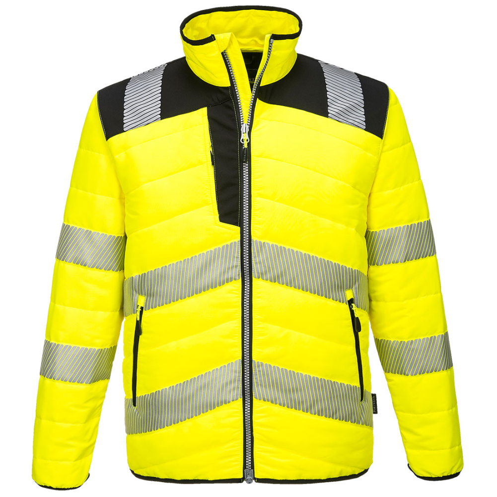 Portwest PW3 Hi-Vis Baffle Jacket - Yellow