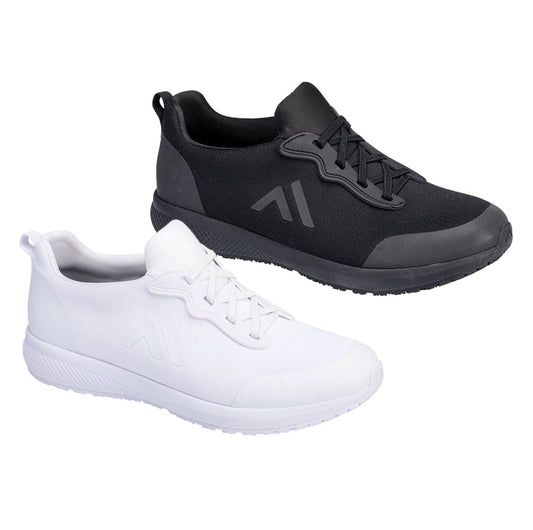 Portwest Lite Occupational Safety Trainers. Black White. protexU