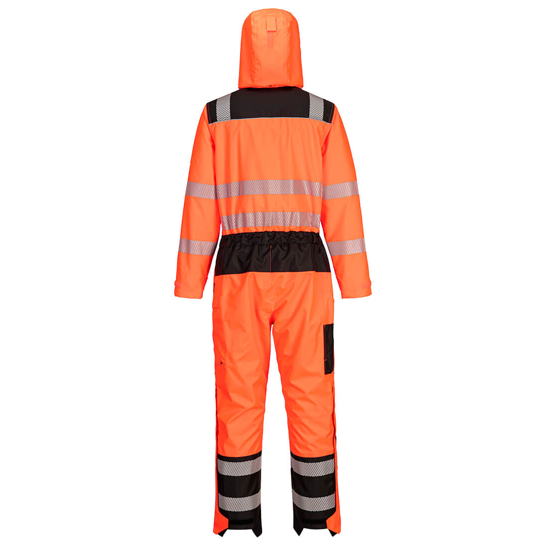 Portwest PW3 Hi-Visibility Waterproof One_Piece Coveralls. Orange. protexU