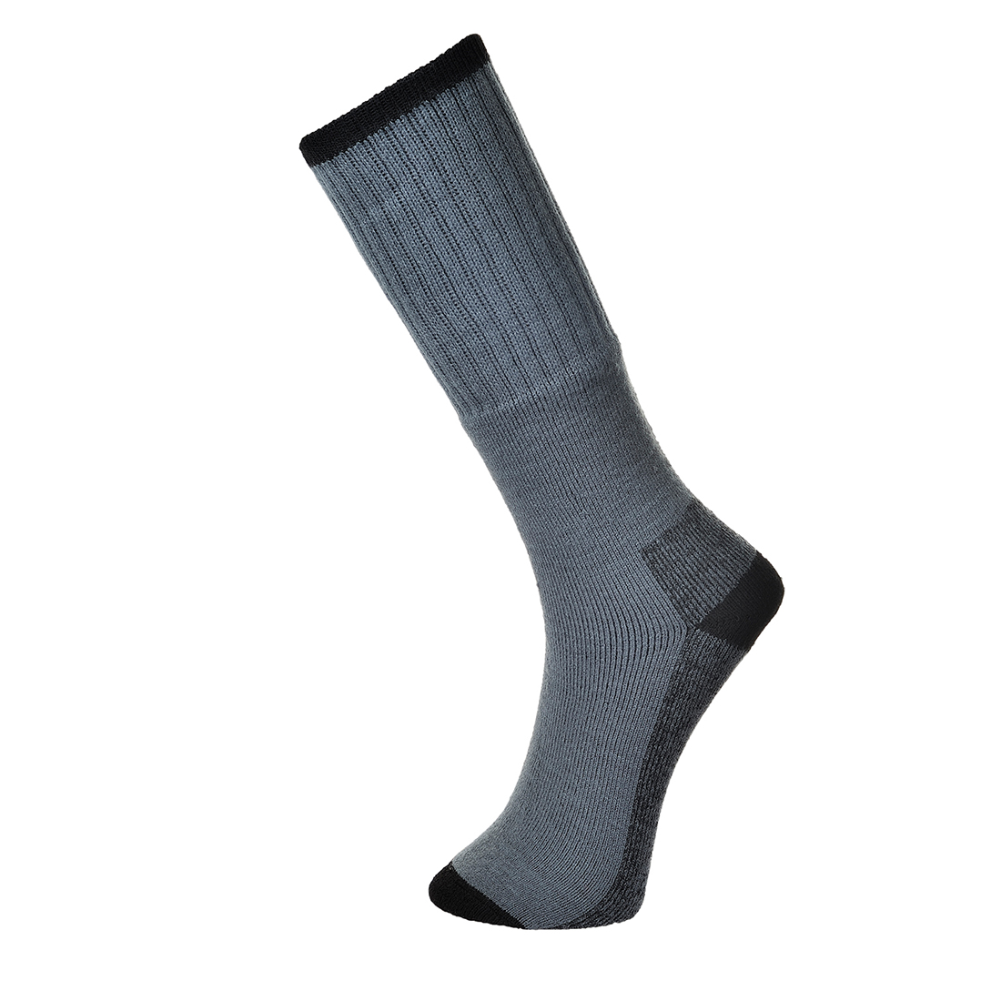 PortWest Unisex Work Sock Workwear Socks Grey Safety Socks. protexU