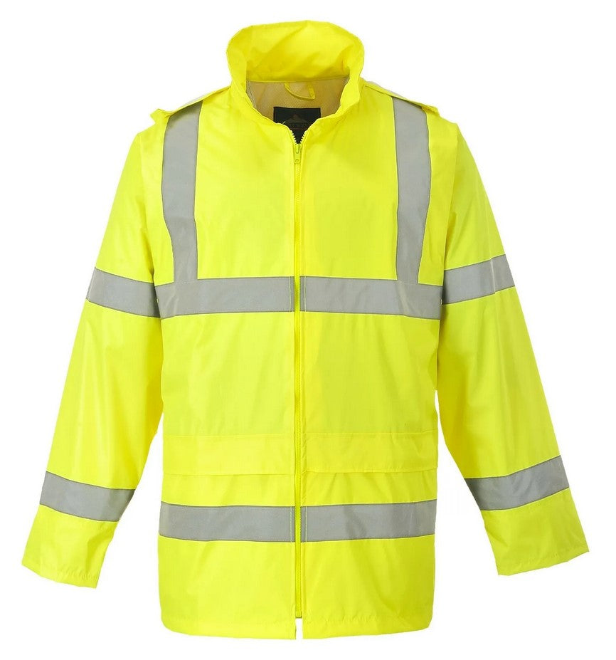 PORTWEST Hi Vis Rain Jacket Waterproof CE CLASS 3 H440