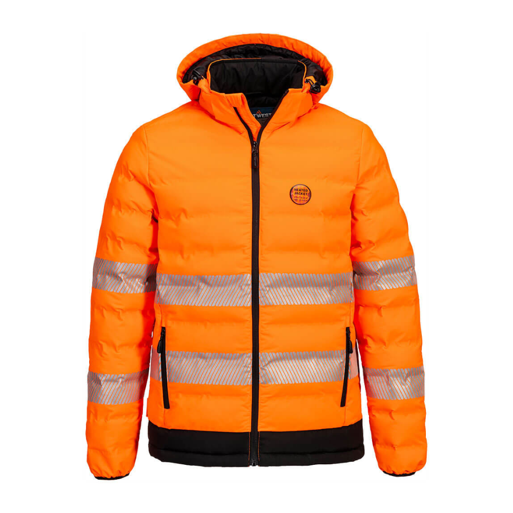 Hi Vis Heated Jacket Orange, Portwest. protexU