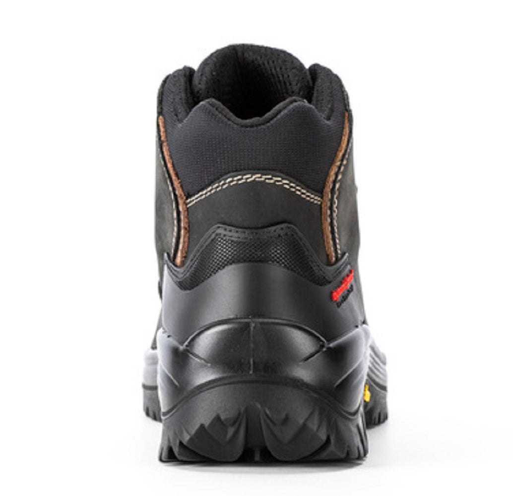 Sixton Stelvio Safety Boots Black Waxy Nubuck Leather Vibram Sole