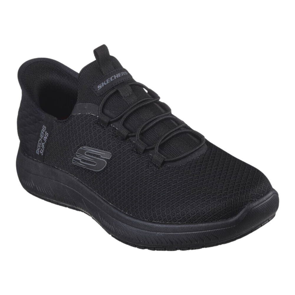 Skechers Slip-Ins Work Occupational Work Trainer Men's Summits SR Colsin - Black protexU