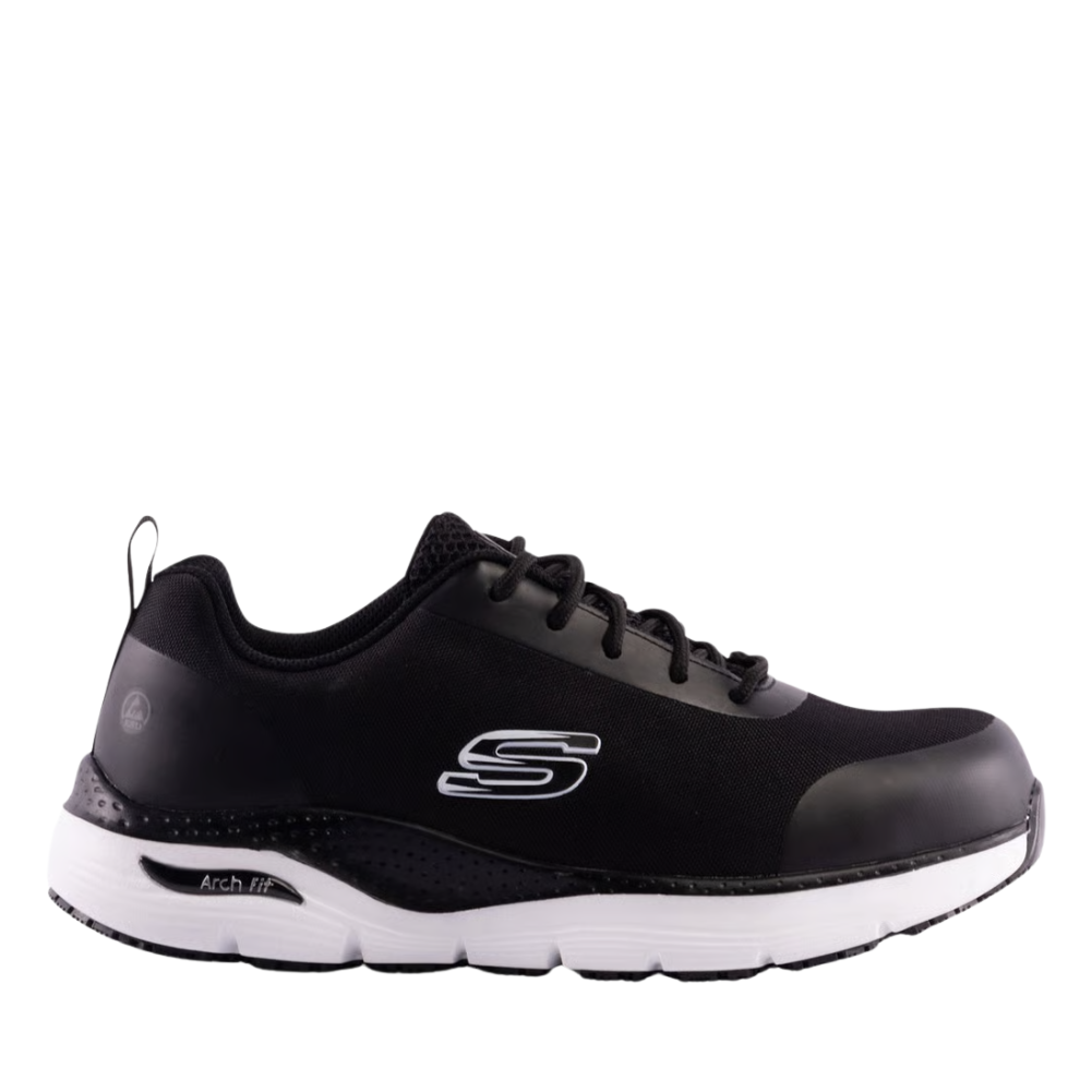 Skechers Arch Fit Ringstap Safety Trainer S3 SRC ESD - Black/White