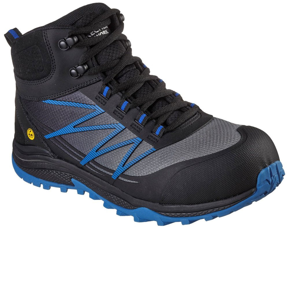 Skechers Work Puxal Firmle S1 P SRA ESD Safety Boot Black/Blue. protexU