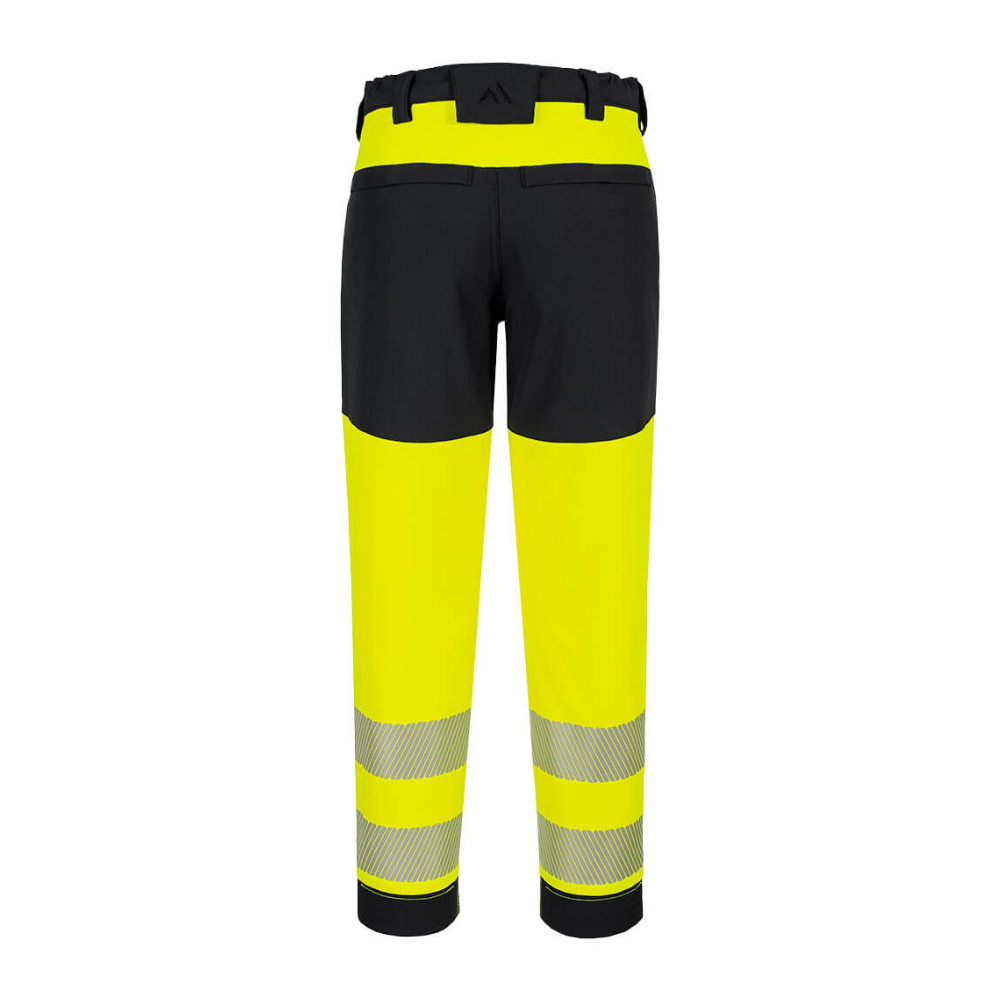 Portwest PW3 Women's Hi Vis Work Trouser with Stretch Yellow. ProtexU