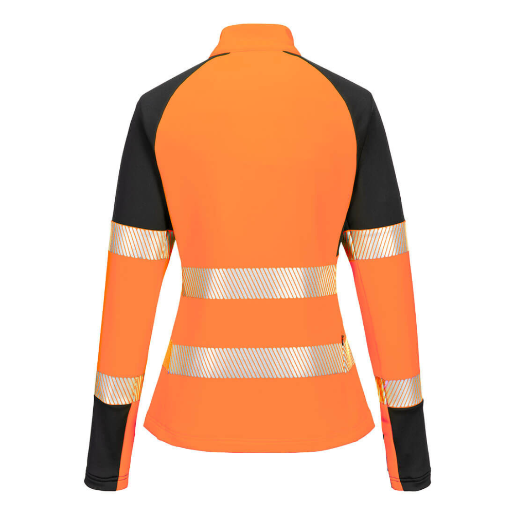 Women's Hi-Vis Orange Quarter Zip Sweatshirt. Portwest. protexU