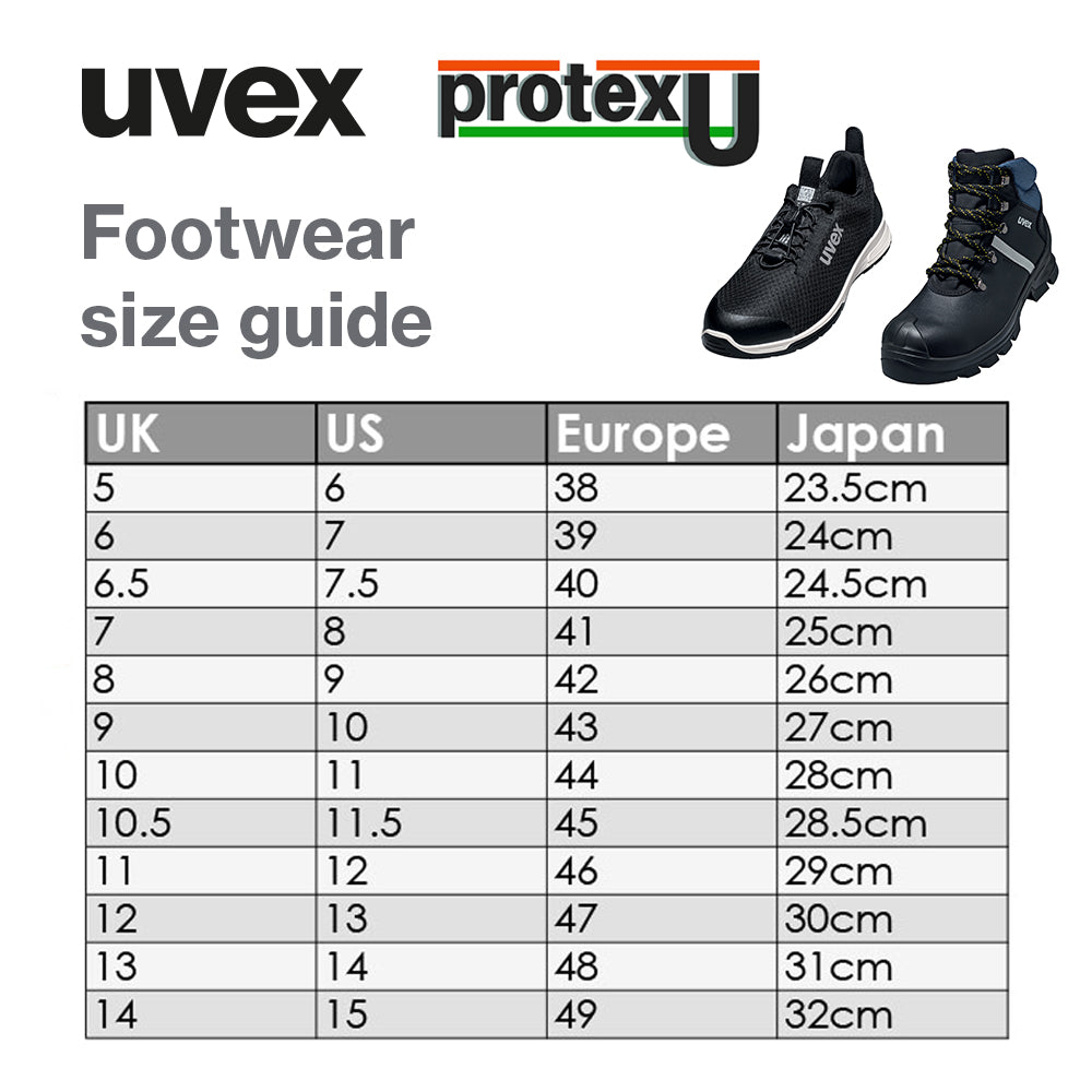 uvex 1 ESD Rated Metal-Free S1 SRC Safety Trainers Black Or Black/Red (Perforated)