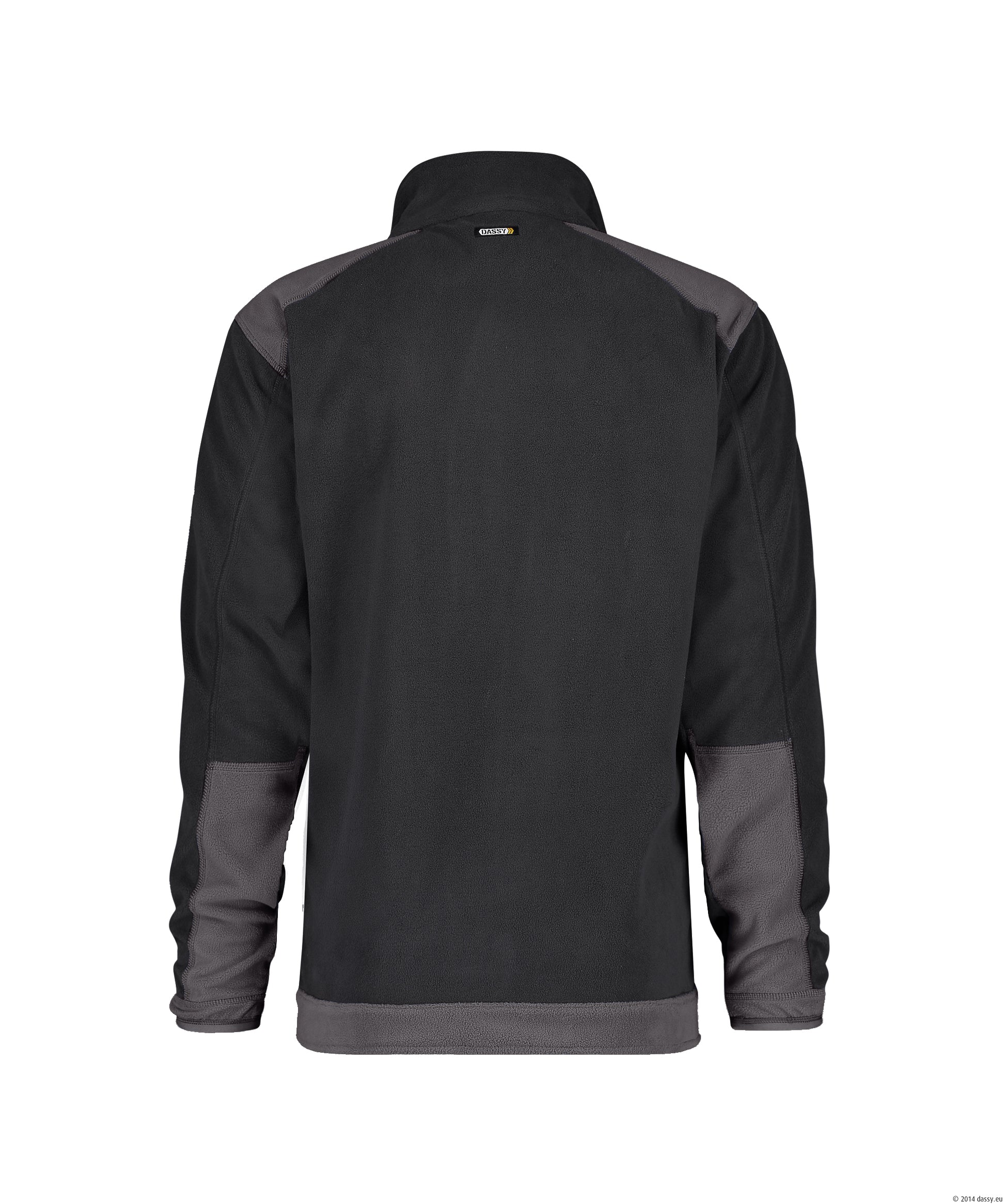 Dassy Kazan Two-tone Fleece Sweatshirt Black/Grey protexU, back view