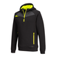 Portwest Quarter Zip Work Jumper Black with Neon Yellow Detailing