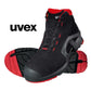 uvex 1 85172 Safety Boots S3 Black Red Microsuede. protexU