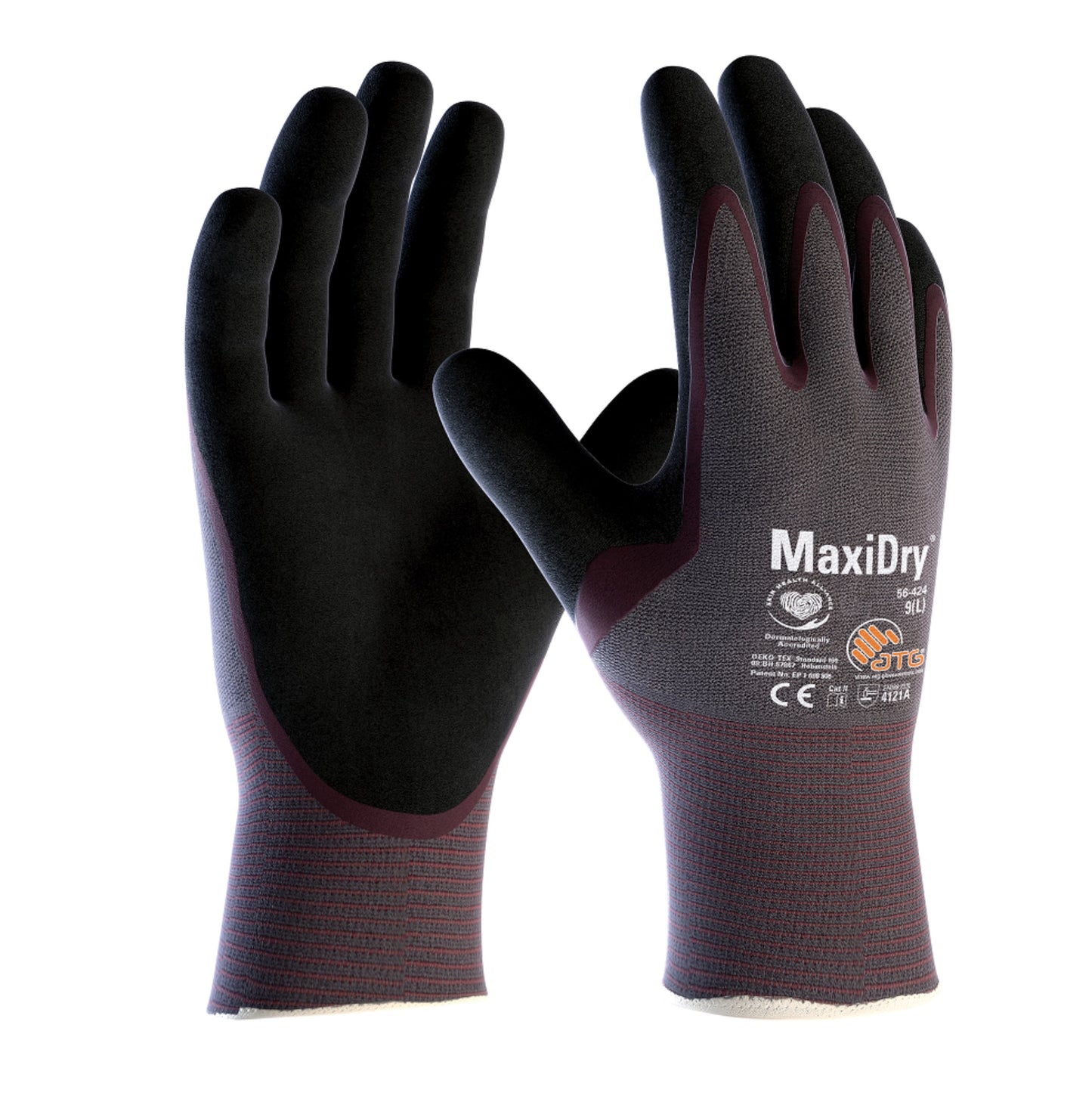 ATG MaxiDry Work Gloves 56-424 Liquid Oil Repellant Washable