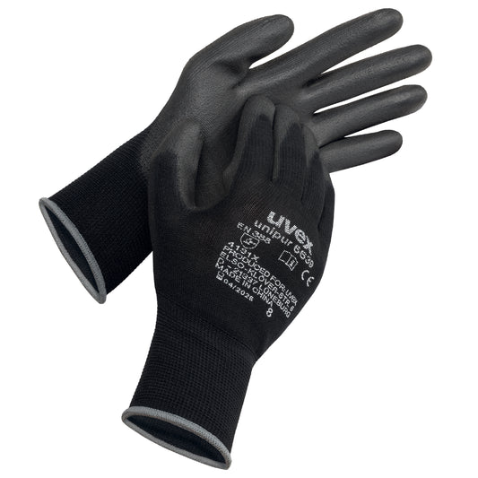 10 Pairs of uvex unipur 6639 Work Gloves with PU Coating
