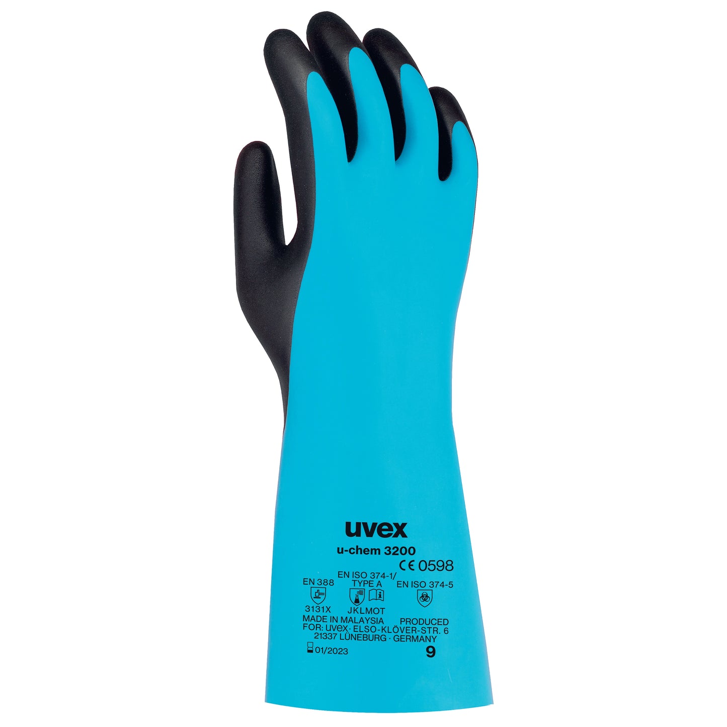 uvex u-chem 3200 Chemical Safe Nitrile Rubber Coated Gloves