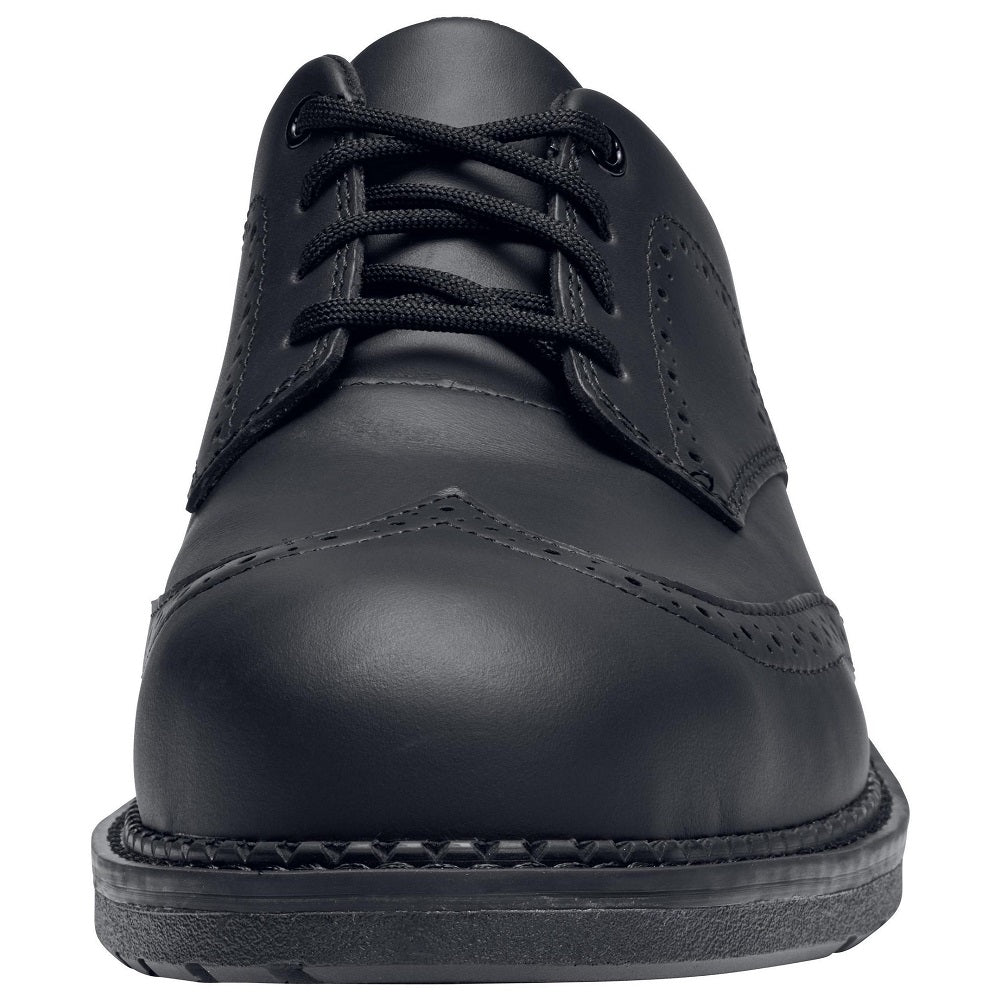 uvex 1 business Black Leather Steel Toe Capped Mens Safety Business Shoes 84482 Front View protexU