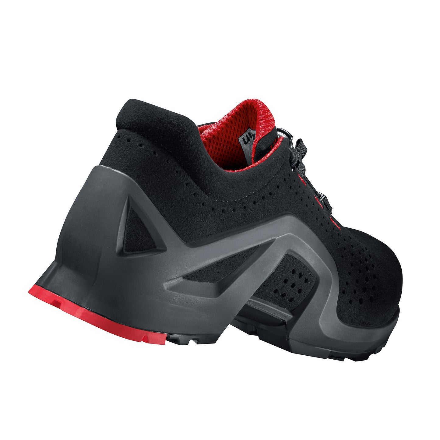 uvex 1 safety trainers S1SRC ESD Non-slip outsole, oil and petrol resistant. Breathable microvelour upper. Lightweight, metal-free toe cap. protexU