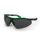 uvex i-vo Welding Glasses Black/Green Frame Available in Shade 1.7, 3 or 5