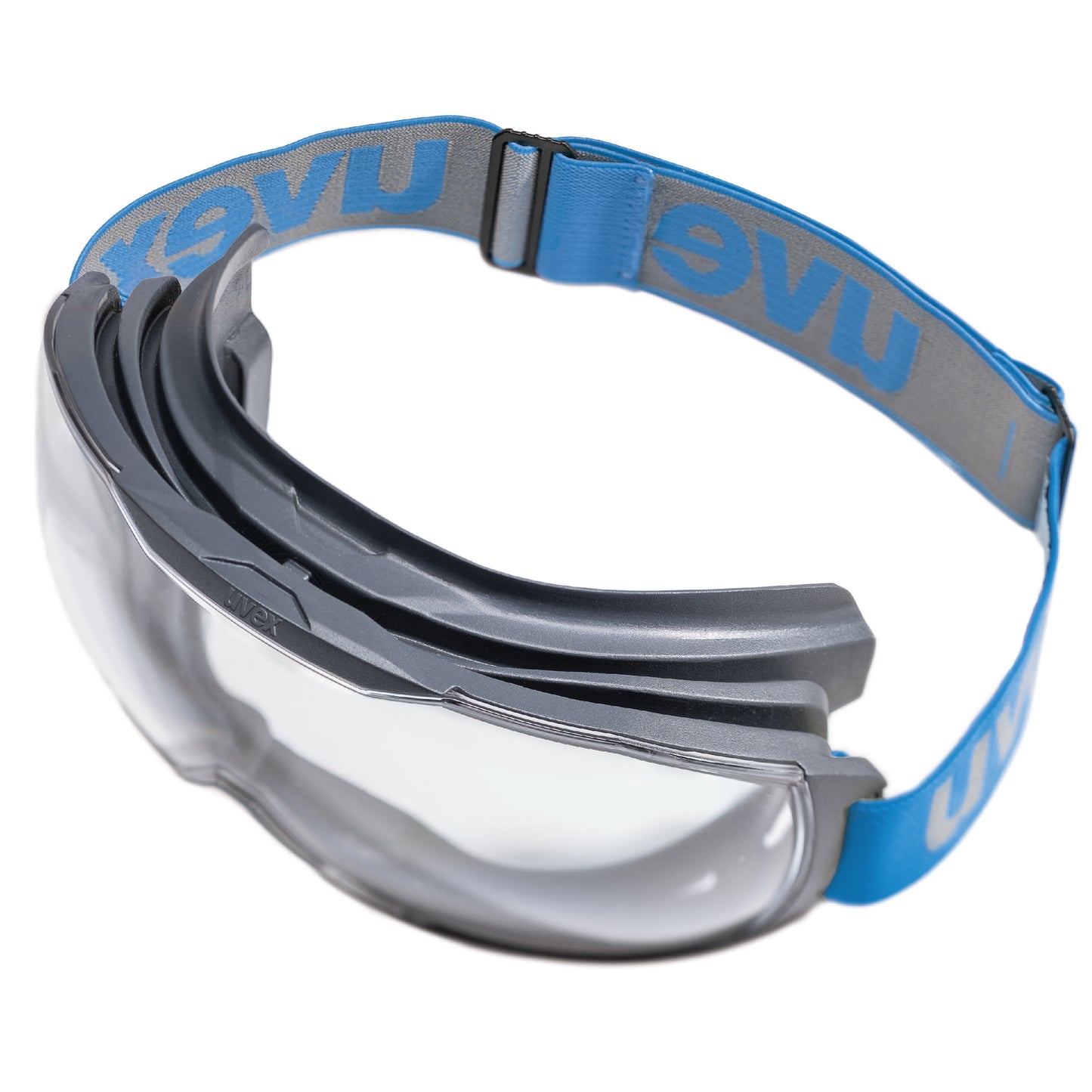 uvex Megasonic OTG Goggles. Fits Over Presciption Glasses. Clear Lens UV400, Elasticated Headband. Top View. protexU