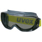uvex Megasonic OTG Goggles. Fits Over Presciption Glasses. Tinted Lens UV400, Elasticated Headband. Front view. protexU