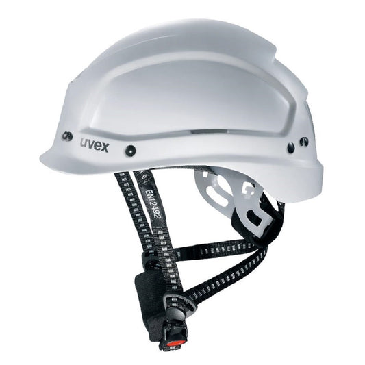 uvex pheos alpine White Safety Helmet with Chin Strap, Adjustable, Ventilated 9773050