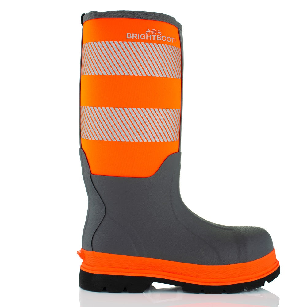 Brightboot Hi-Vis High Leg Waterproof Safety Boots S5 HI CI HRO SRA