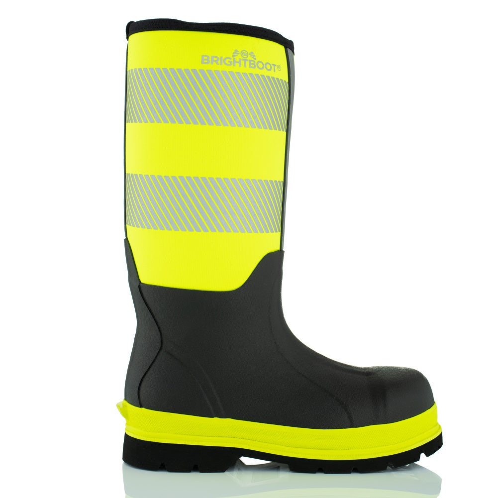 Brightboot Hi-Vis High Leg Waterproof Safety Boots S5 HI CI HRO SRA