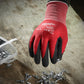 Milwaukee Cut Level 1 Nitrile Dipped Work Gloves. Suitable for light industrial, tradesmen and general handling use. Red/White/Black. Lightweight. protexU