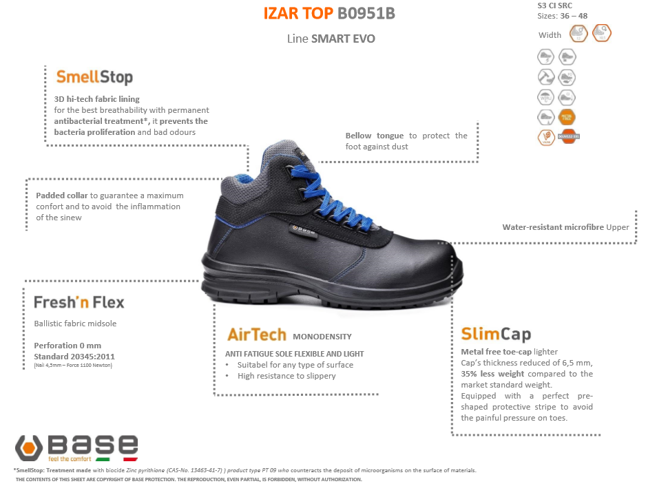 VEGAN Safety Boots Leather-Free Antifatigue Metal-Free Safety Toecap IZAR TOP S3