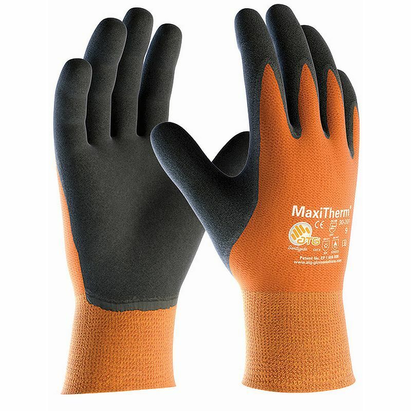 ATG MaxiTherm 30-201 Palm Coated Cold temperature work gloves - Orange/black. protexU Ltd