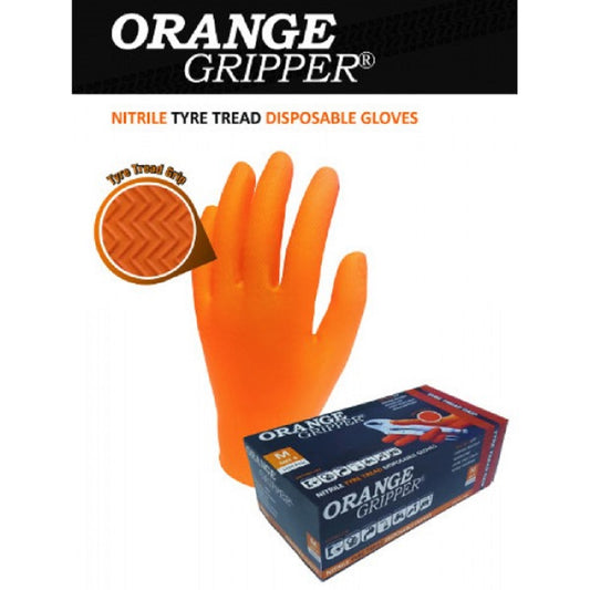 Nitrile Disposable Gripper Gloves Touch-Screen 100 Pcs